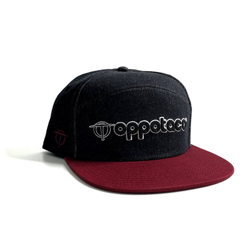 Classic - Black Denim/Maroon